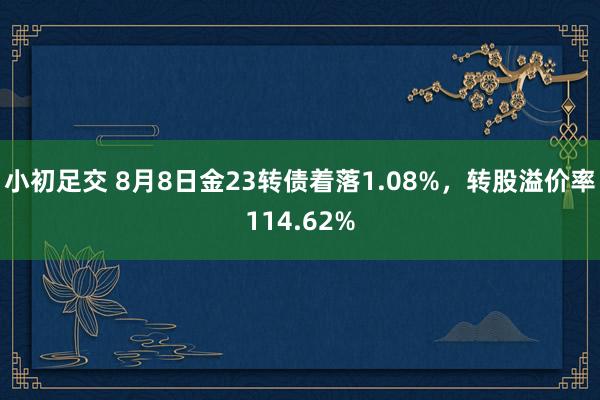 小初足交 8月8日金23转债着落1.08%，转股溢价率114.62%