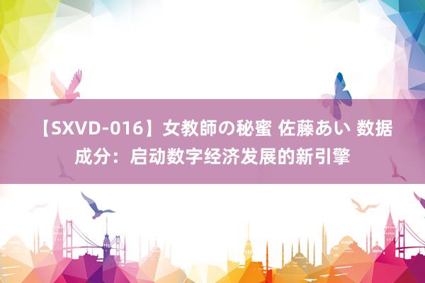 【SXVD-016】女教師の秘蜜 佐藤あい 数据成分：启动数字经济发展的新引擎