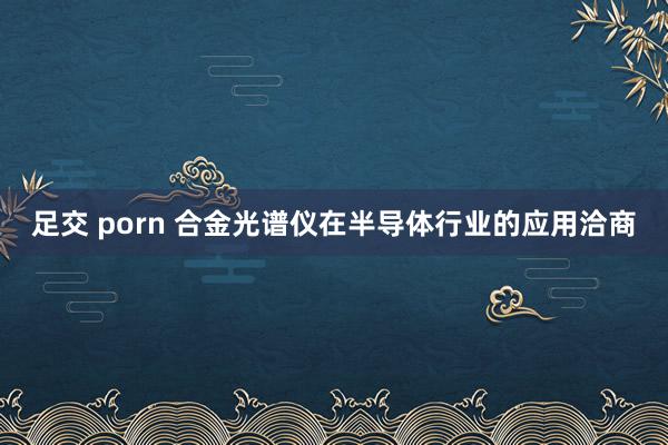 足交 porn 合金光谱仪在半导体行业的应用洽商