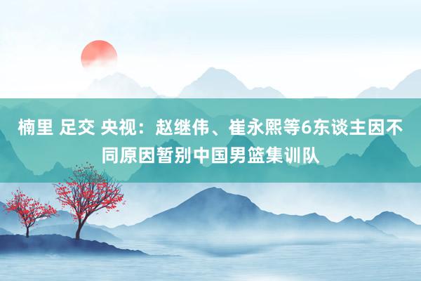 楠里 足交 央视：赵继伟、崔永熙等6东谈主因不同原因暂别中国男篮集训队